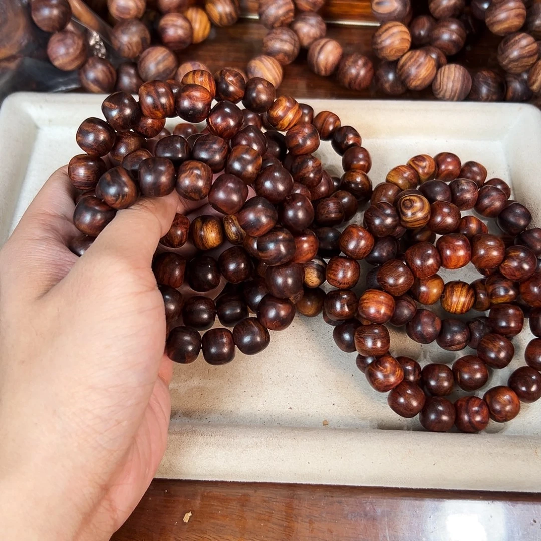 黄花梨/降香黄檀手串/手链14mm桶珠霸王龙