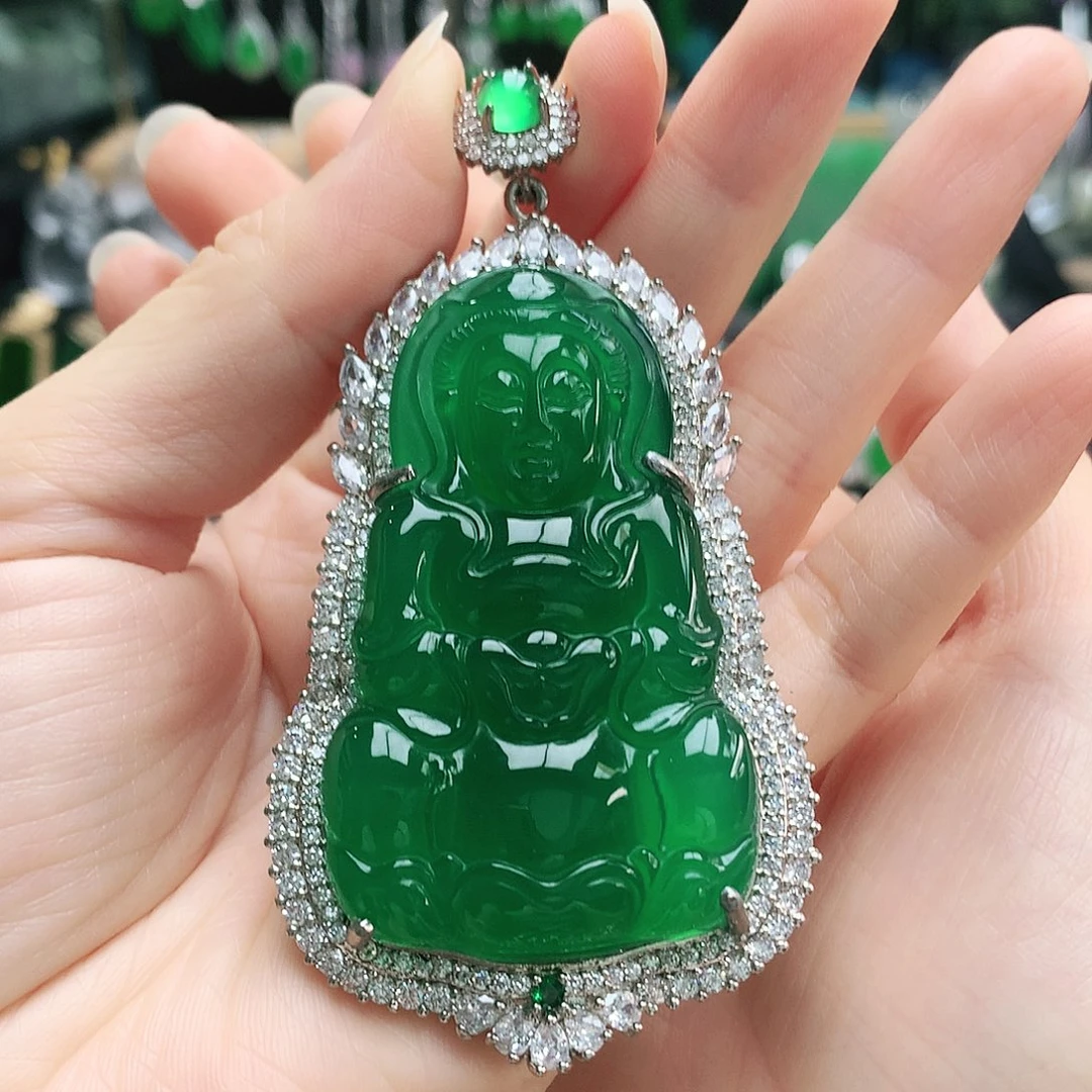 玛瑙/玉髓未镶嵌吊坠