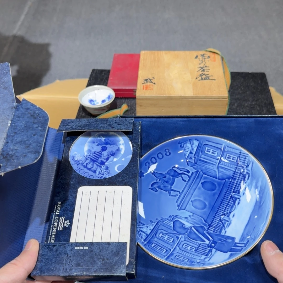 陶瓷日本中古工艺品摆件