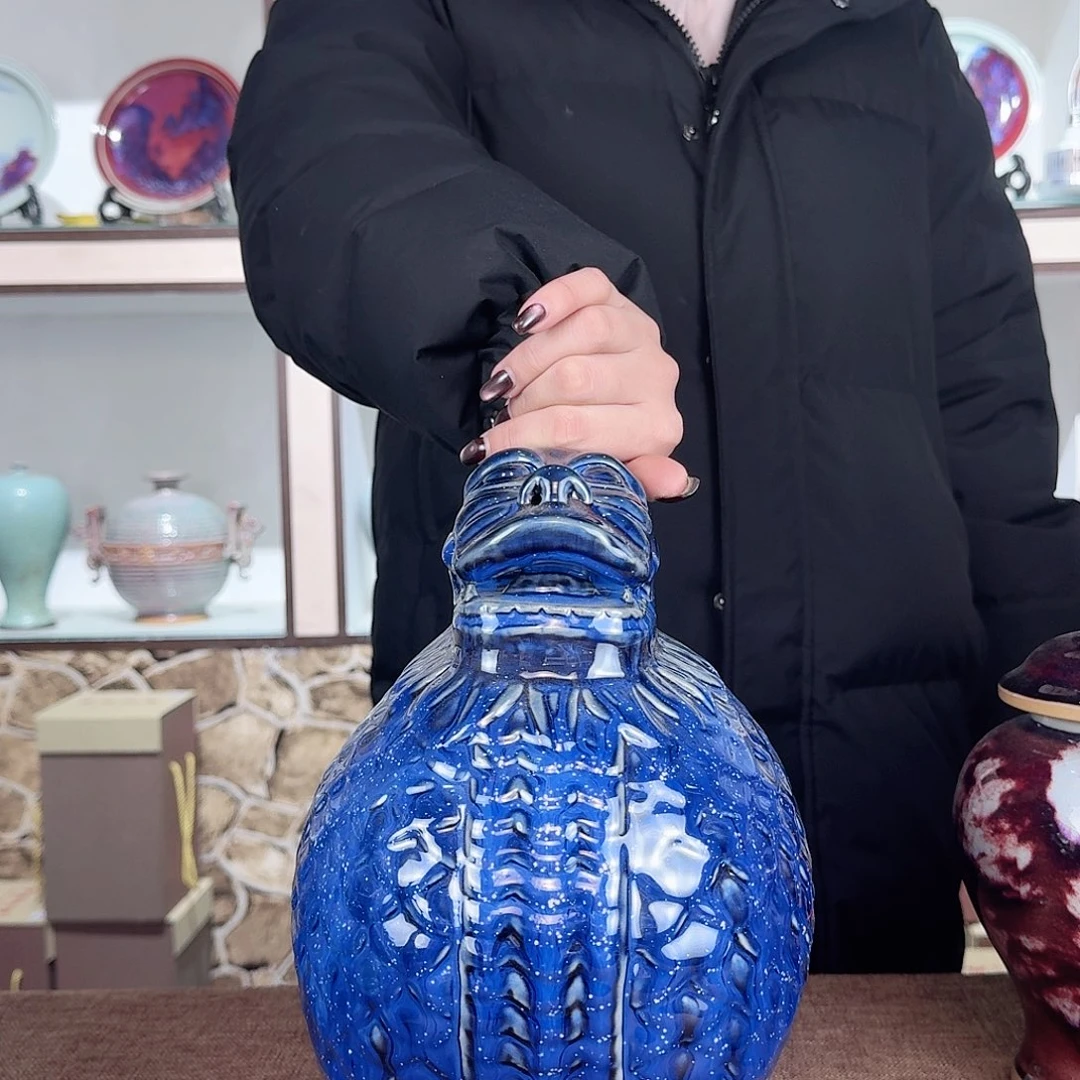 瓷片少年渡钧。钧瓷收藏品