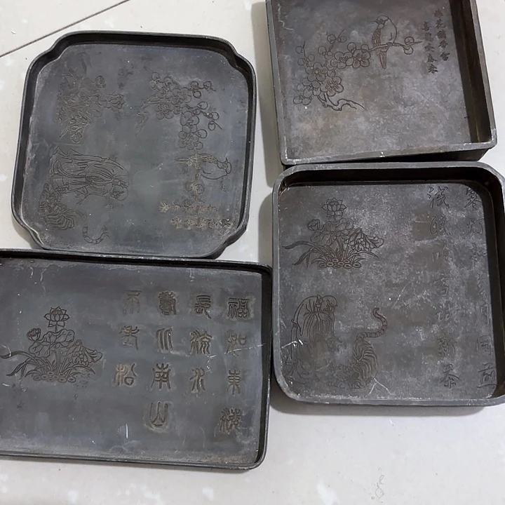 佩*民俗老物件锡盘几个