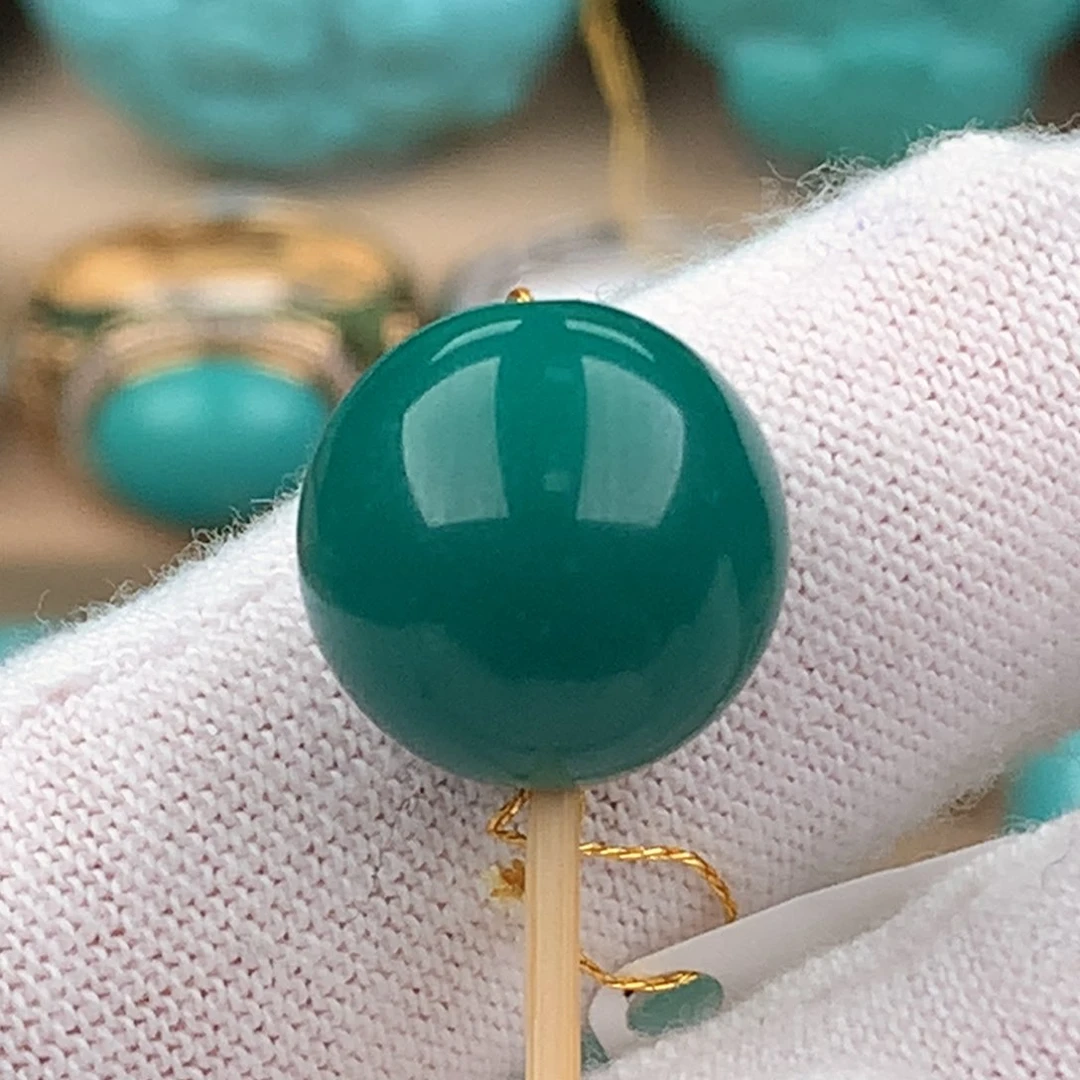 绿松石配饰未镶嵌圆珠卡13.5