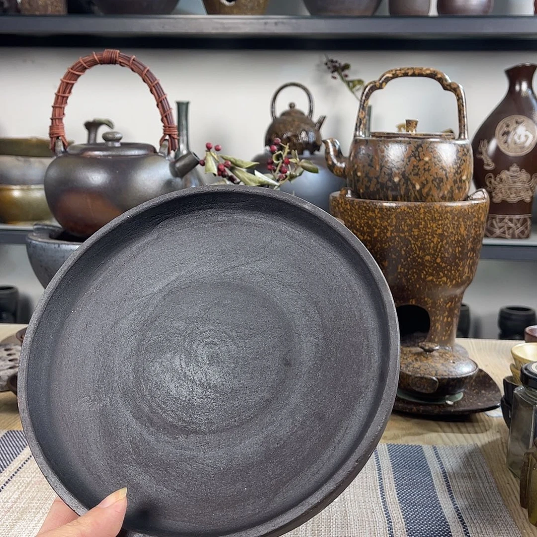 壶紫砂粗陶实用茶盘