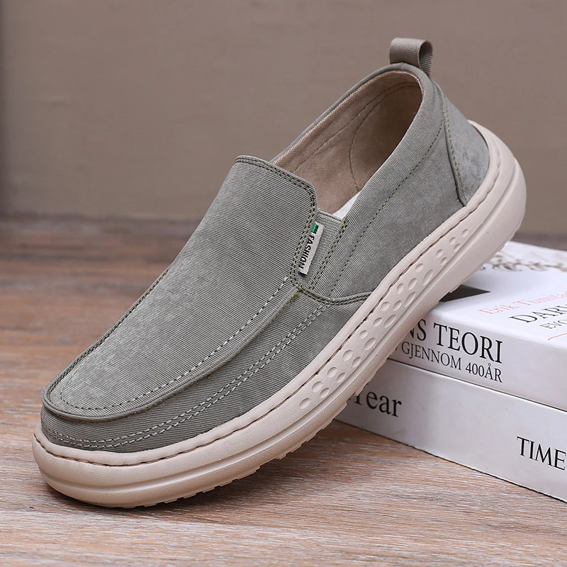 2025春季新款老北京布鞋男士休闲爸爸鞋厚底防滑老人鞋舒适开车鞋