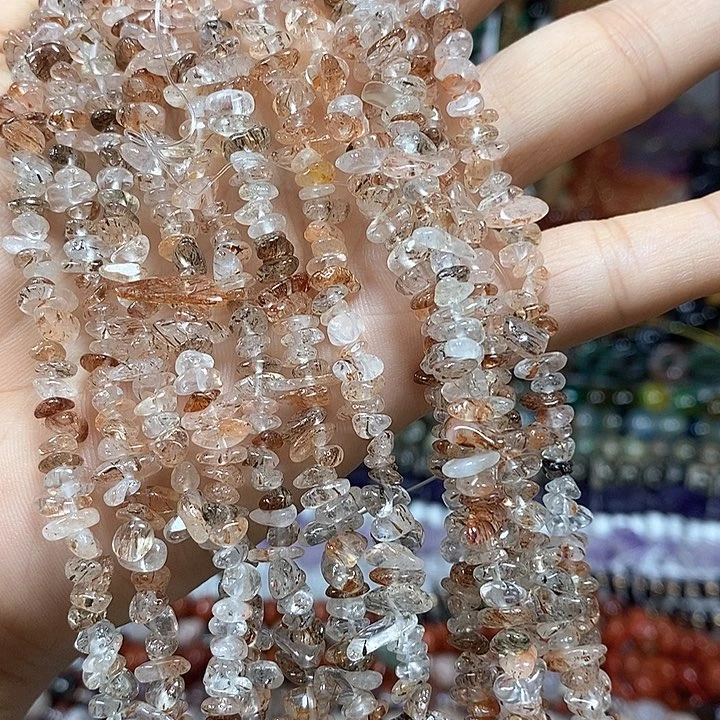 未镶嵌玛瑙/玉髓珠宝半成品天然黑金超七绕手4圈
