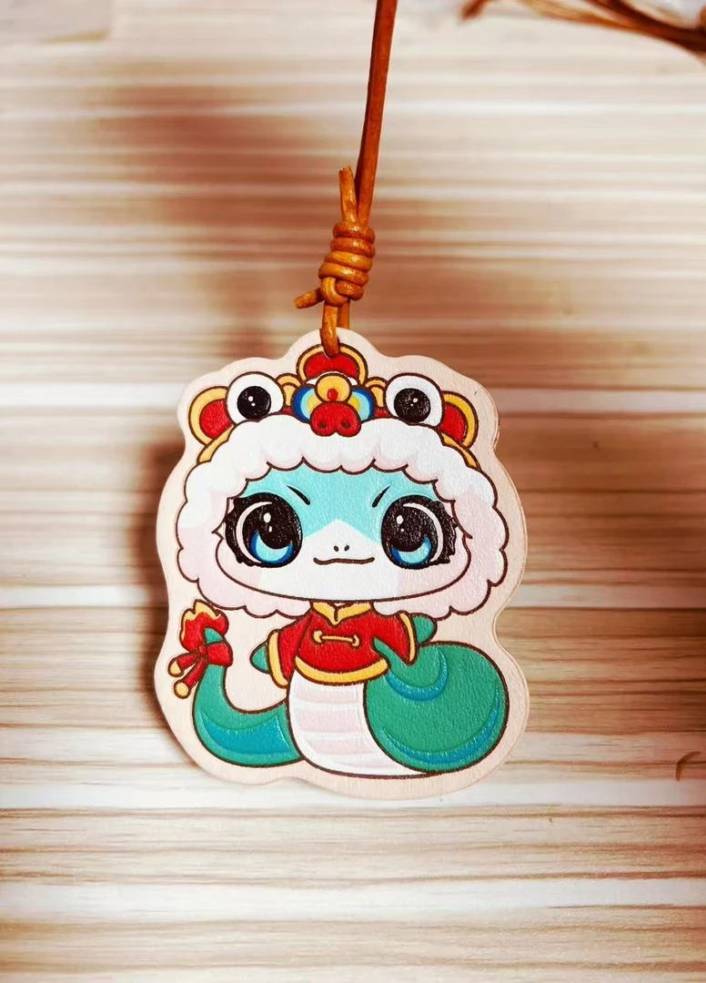 生肖青蛇真皮包包挂件