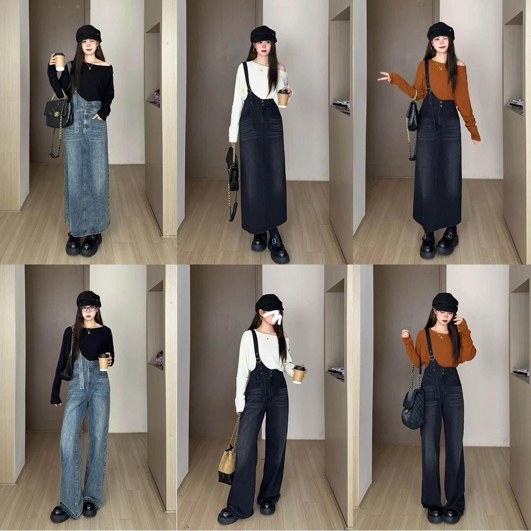 南岛风微胖大码内搭打底上衣牛仔裤显瘦裙子套装女装秋冬装ZZM231