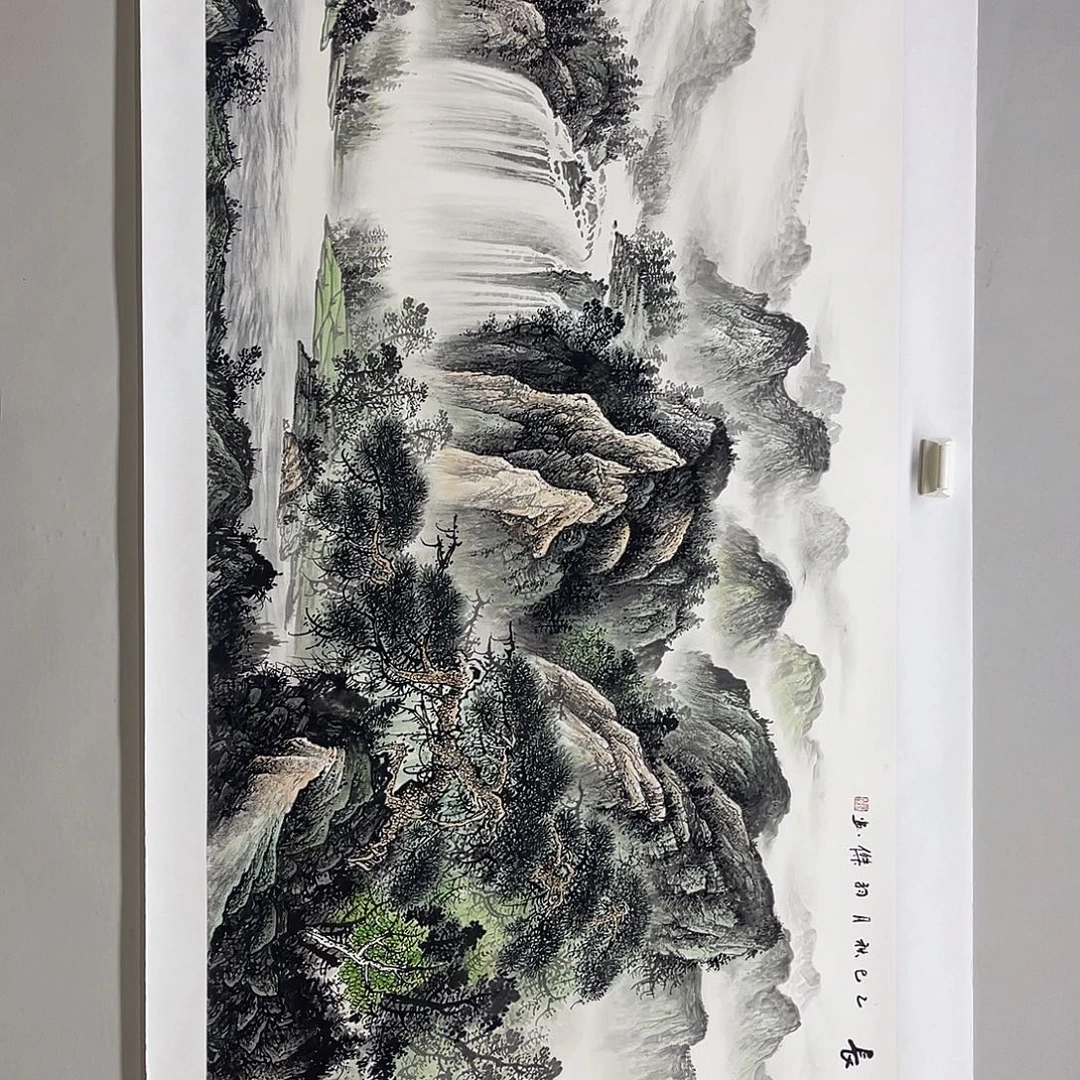 国画梁羽杰240/100青绿山水