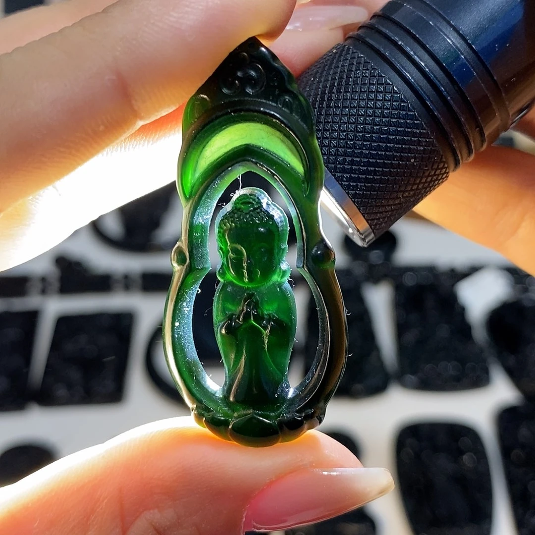岫玉未镶嵌天然岫玉蛇纹石玉颈饰