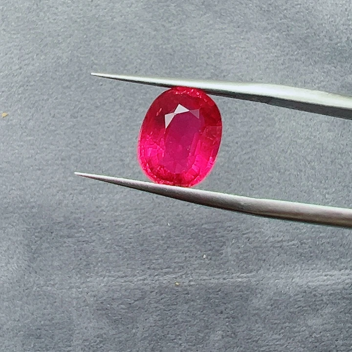 未镶嵌裸石碧玺3.73ct 天然阿富汗卢比莱碧玺
