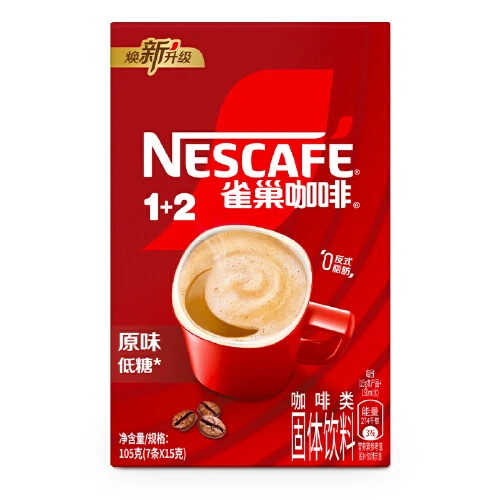 雀巢 1+2原味咖啡 105g (15g*7)（新老包装随机）