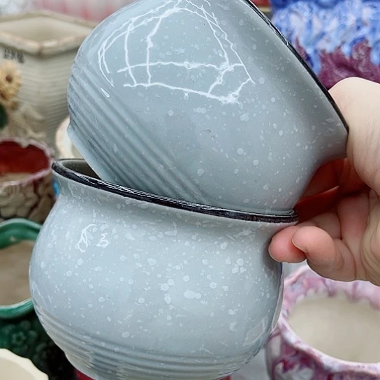 多肉绿植陶瓷花盆9.9包邮，有空