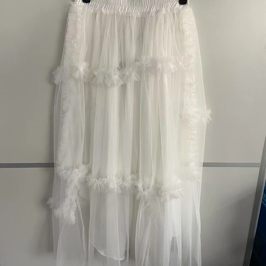 602/901/129-9    拼接松紧腰蛋糕裙高级感百搭遮肉洋气长裙