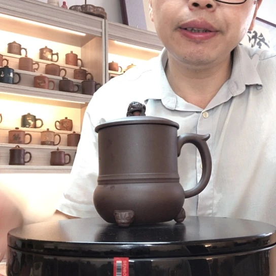 茶杯紫泥三足金蟾容量400