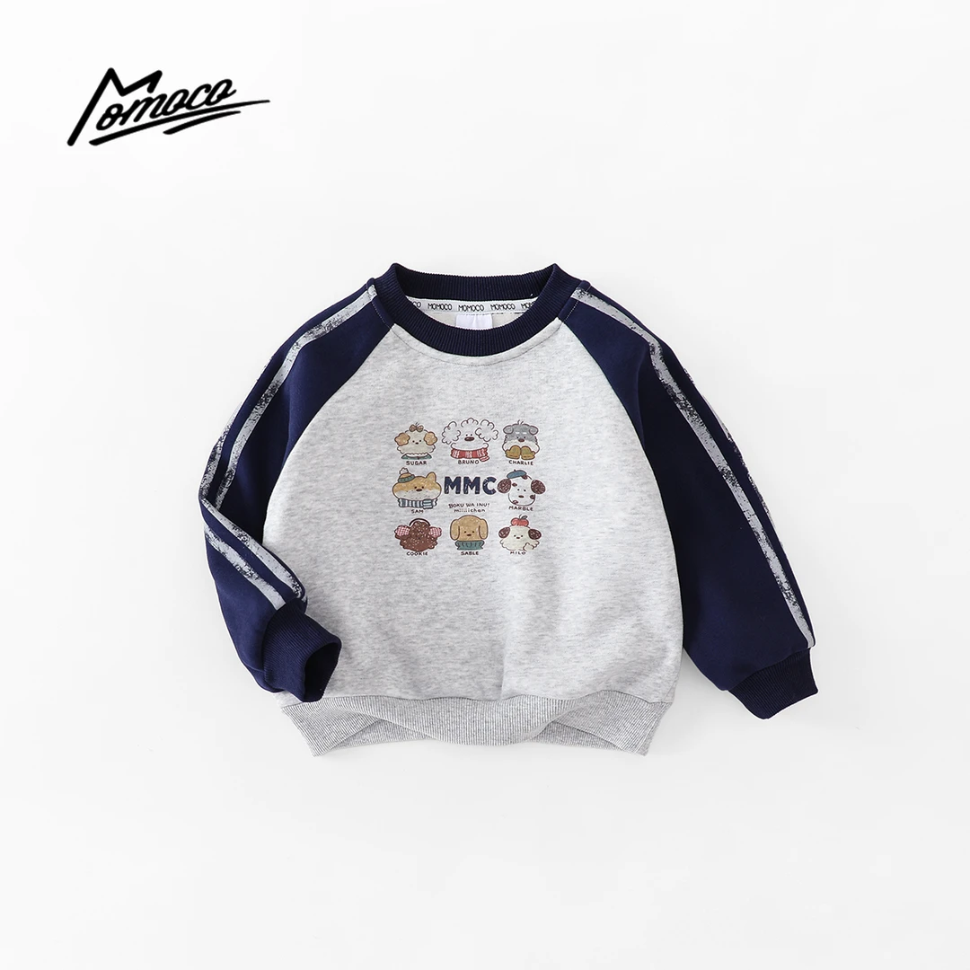 MOMOCO/玛米玛卡2025冬季新款男童加绒卫衣卡通77430232059
