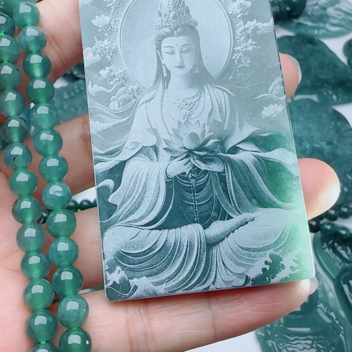 许***滨翡翠未镶嵌颈饰多样性发货天然A货翡翠