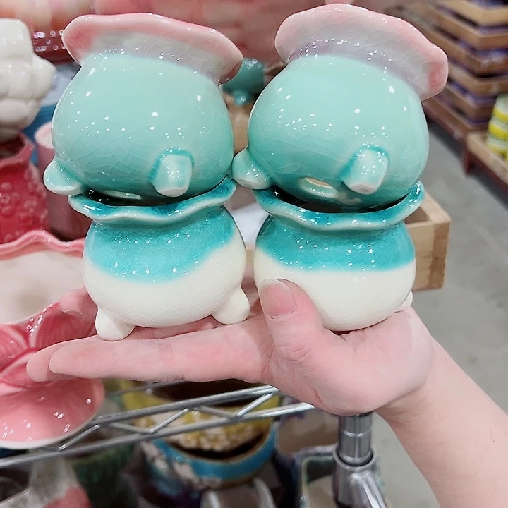 有孔，凑单福利满10元发货陶瓷多肉花盆！