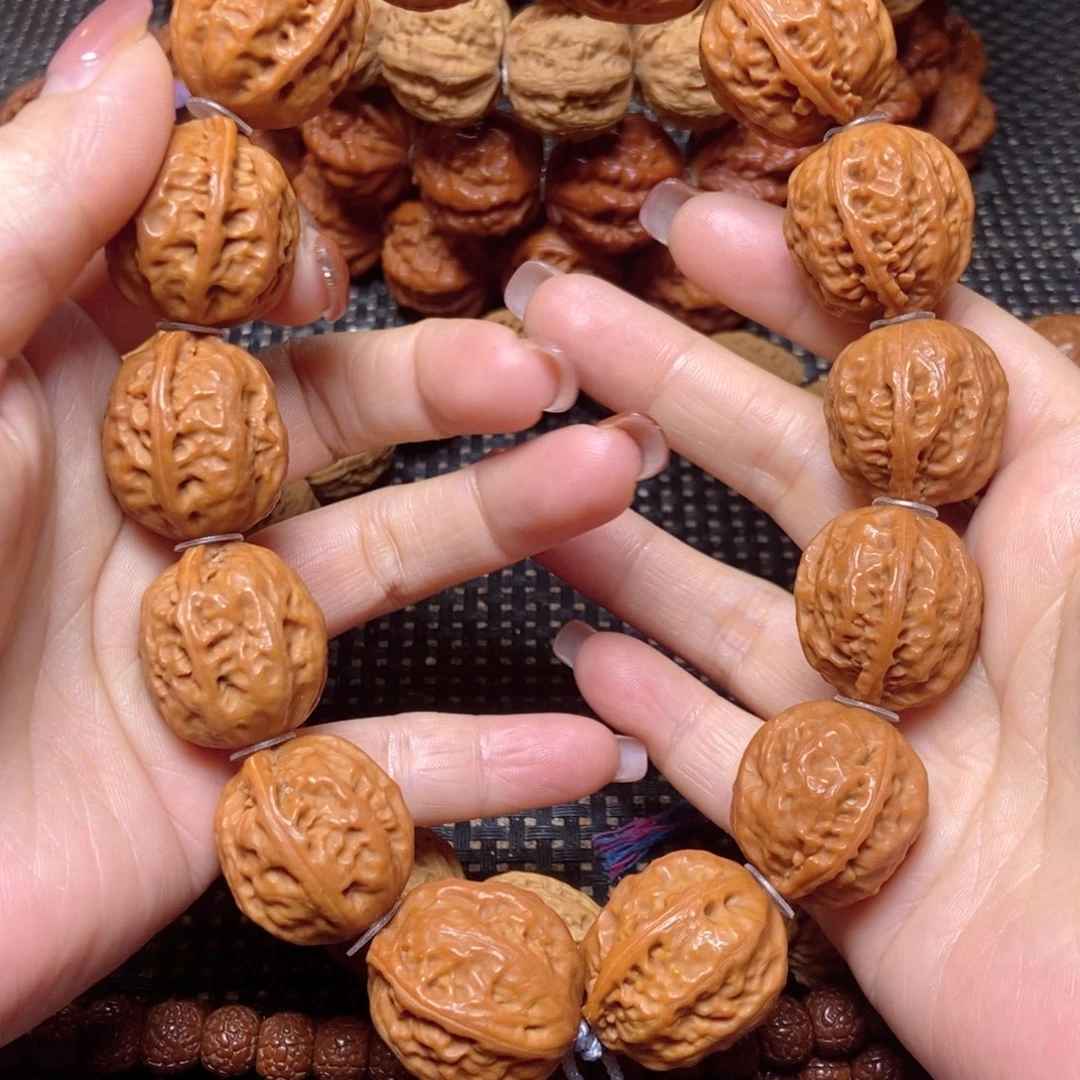 文玩核桃手串粗筋八棱手串