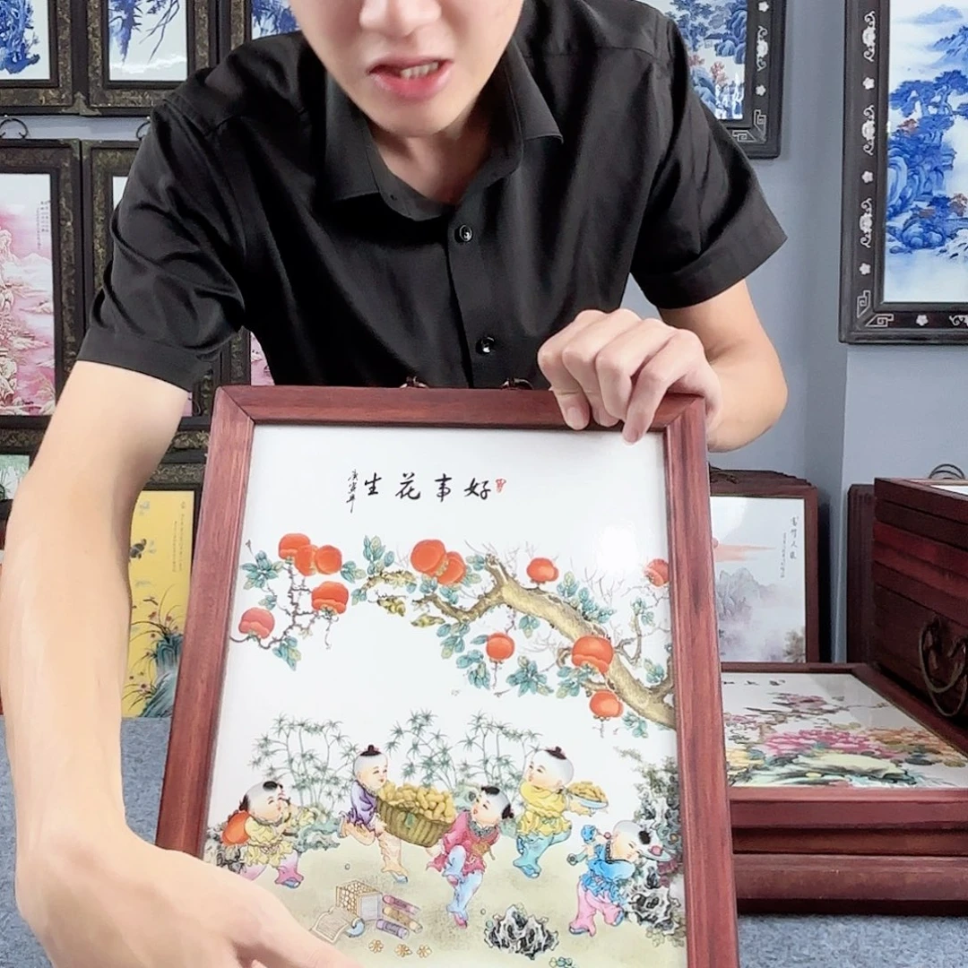 摆件景德镇陶瓷瓷板画
