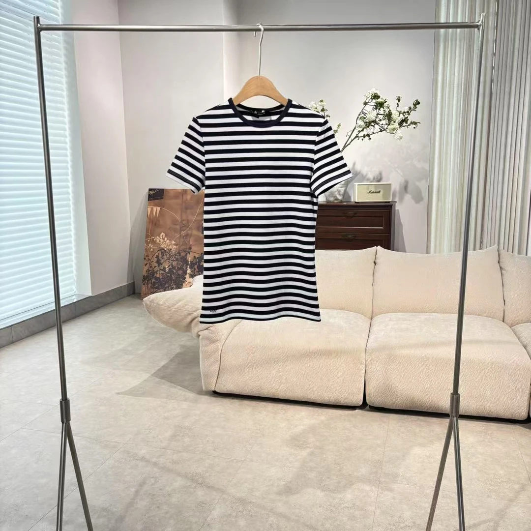 CSY4504 美国客人订单 条纹针织衫T恤