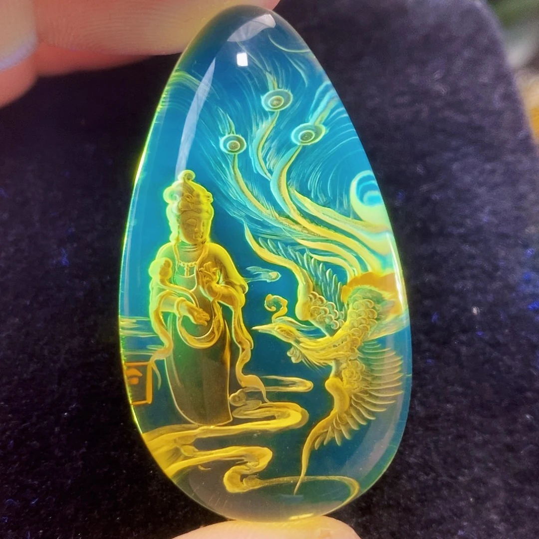 金珀未镶嵌吊坠(不含链)自在观音