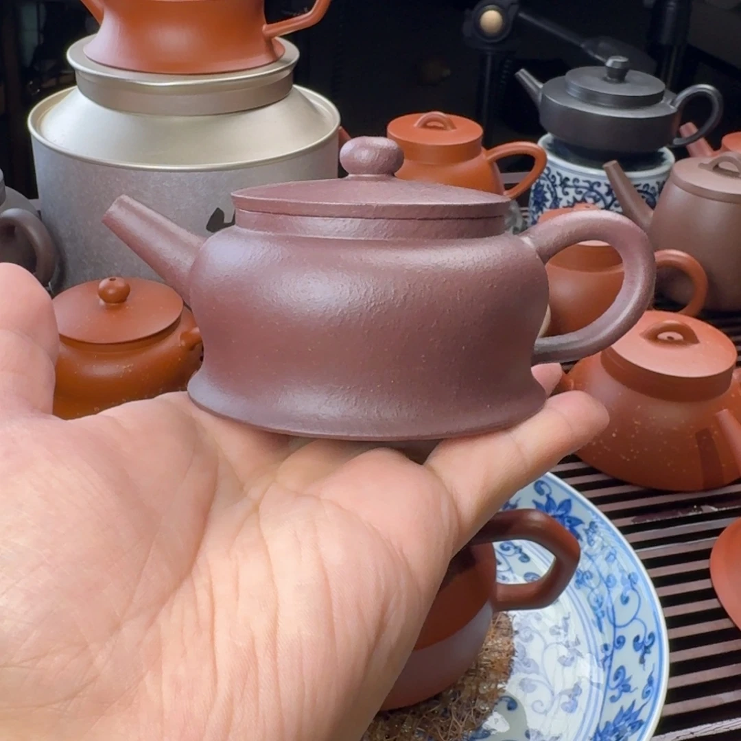 茶壶紫砂微瑕体验款紫泥曲钟