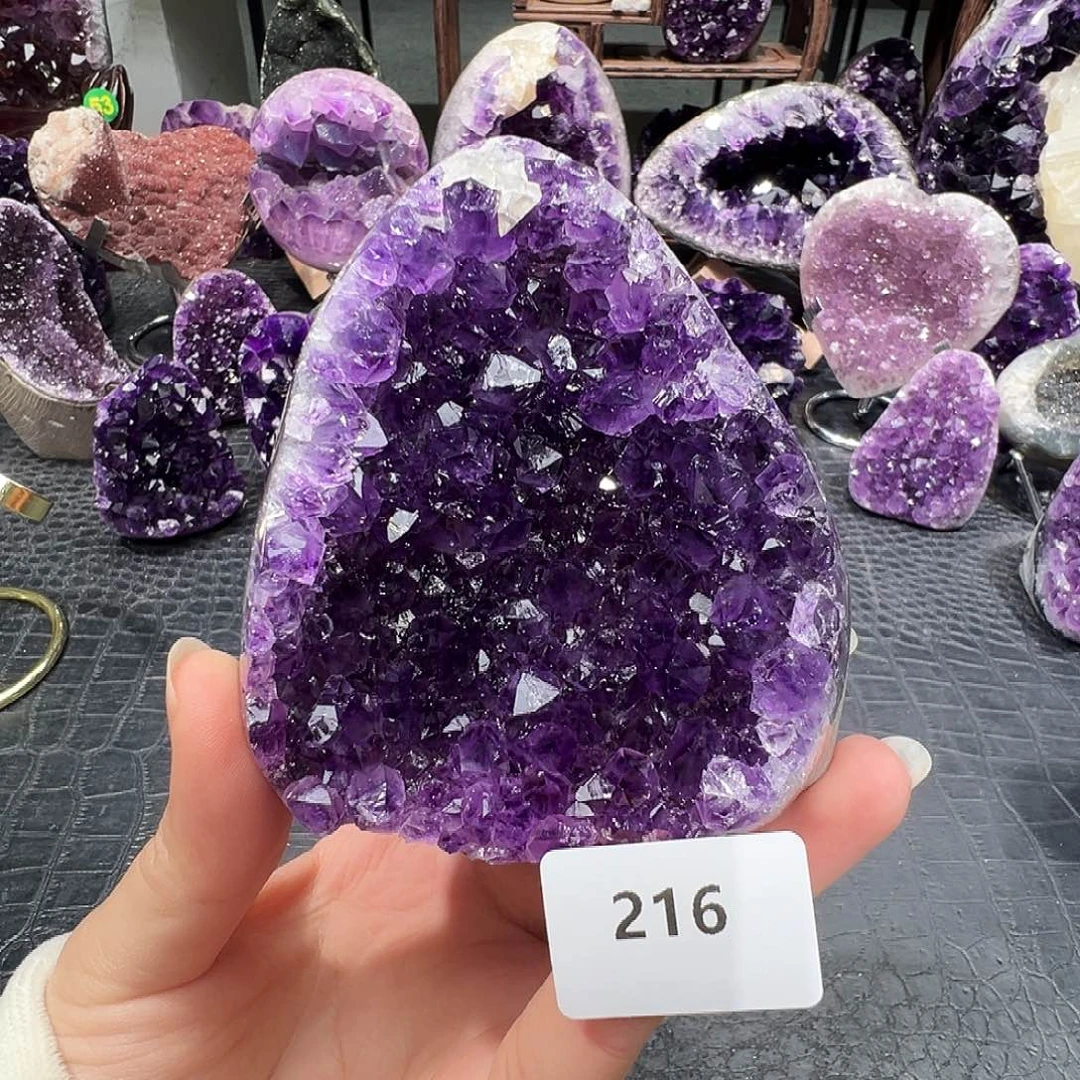 未镶嵌紫晶珠宝半成品