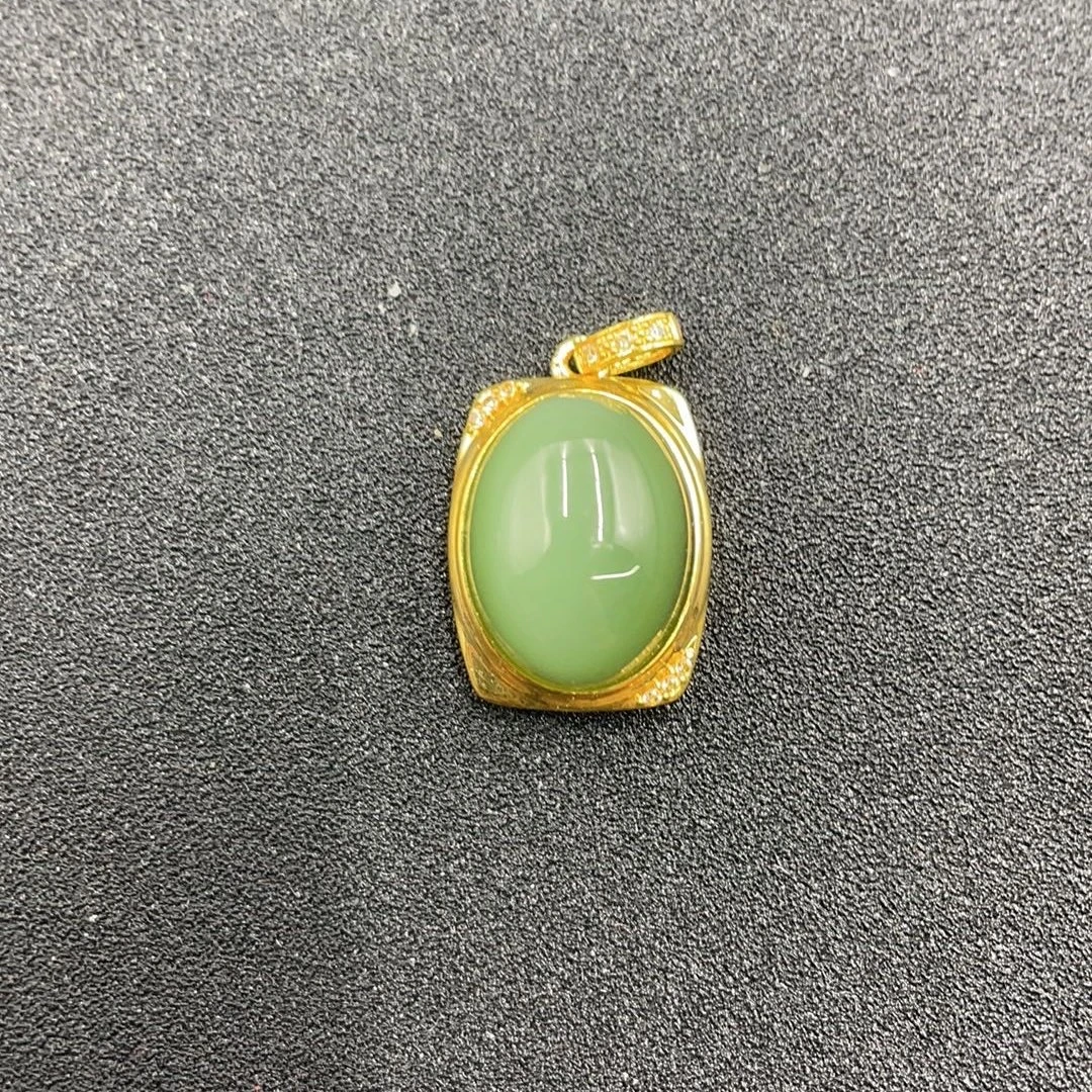 BY0108FZJT标28 和田玉蛋面吊坠