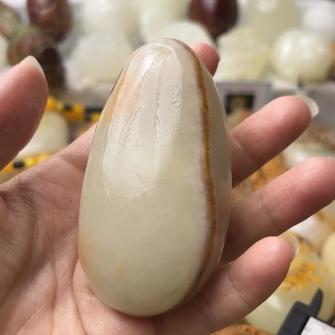 石材方解石手把摆件不退换原石