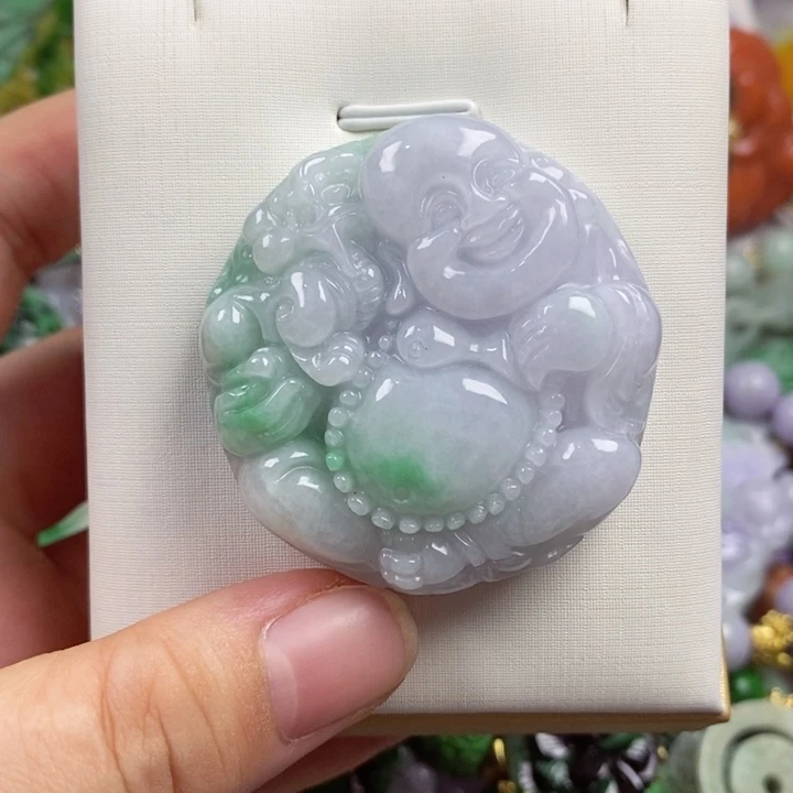 翡翠未镶嵌吊坠(赠链)