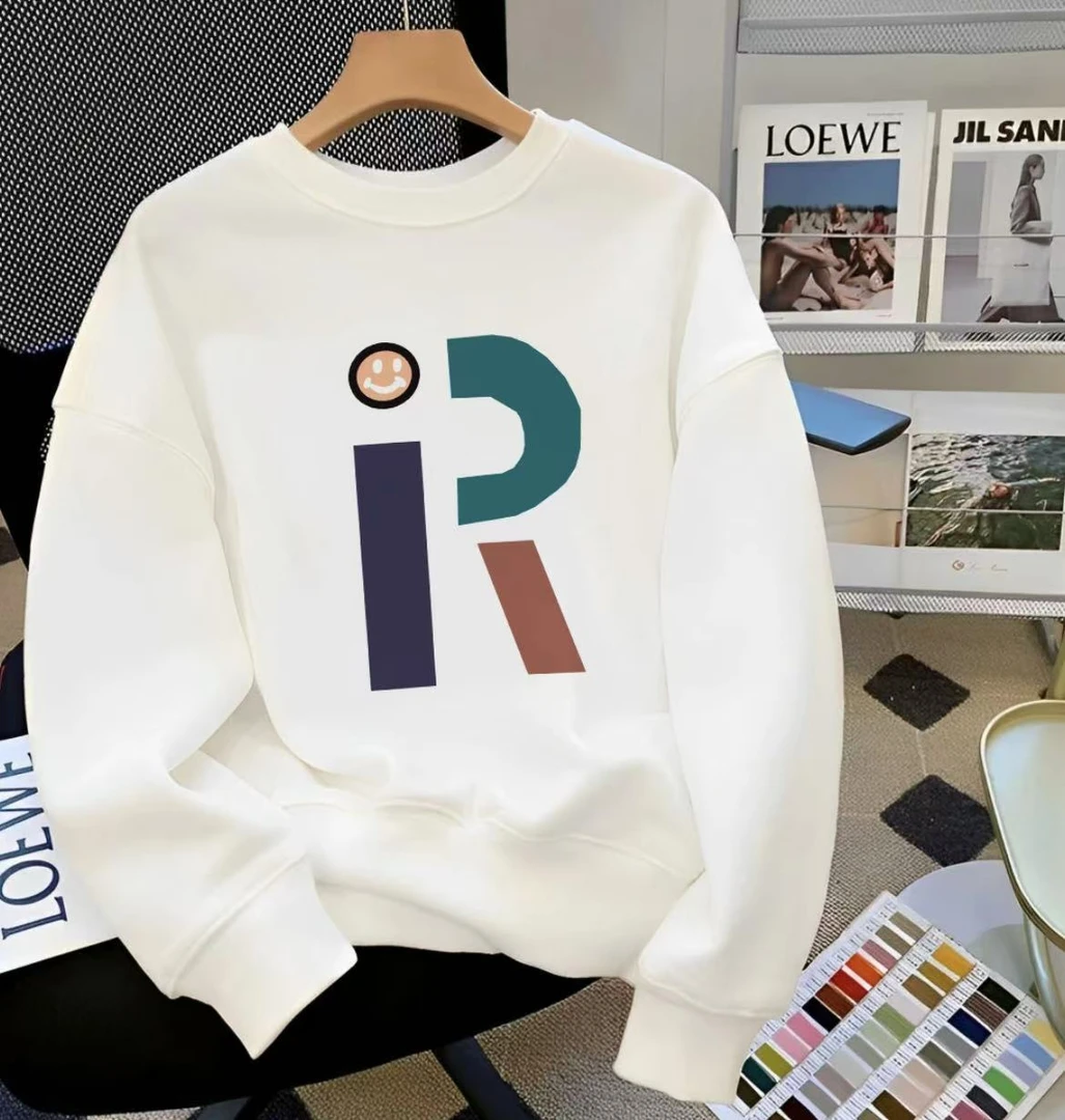 春秋卫衣男款新款时尚宽松百搭休闲长袖潮流印花卫衣121