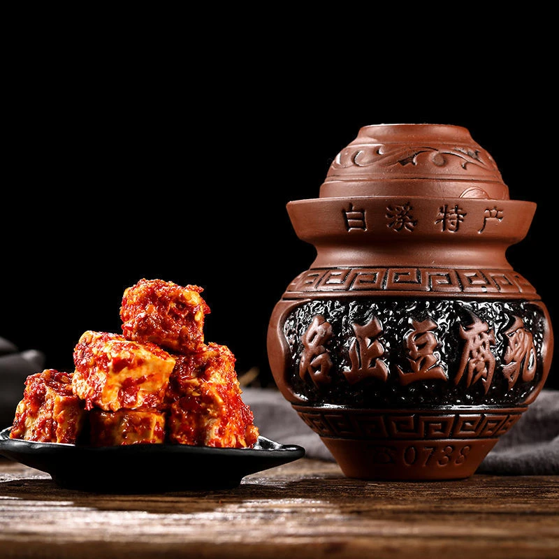 湖南传统农家手工香辣豆腐乳正宗无油制作下饭菜