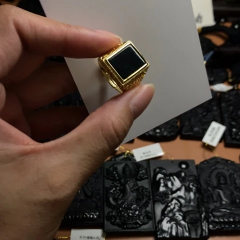翡翠未镶嵌颈饰天然缅甸a货钢琴黑挂件