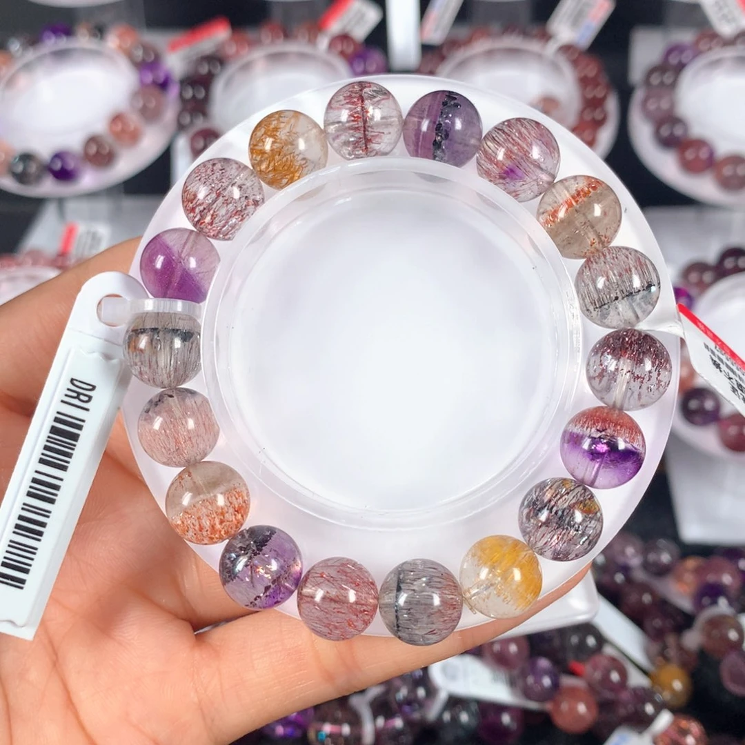 水晶手链未镶嵌稀有色超七11