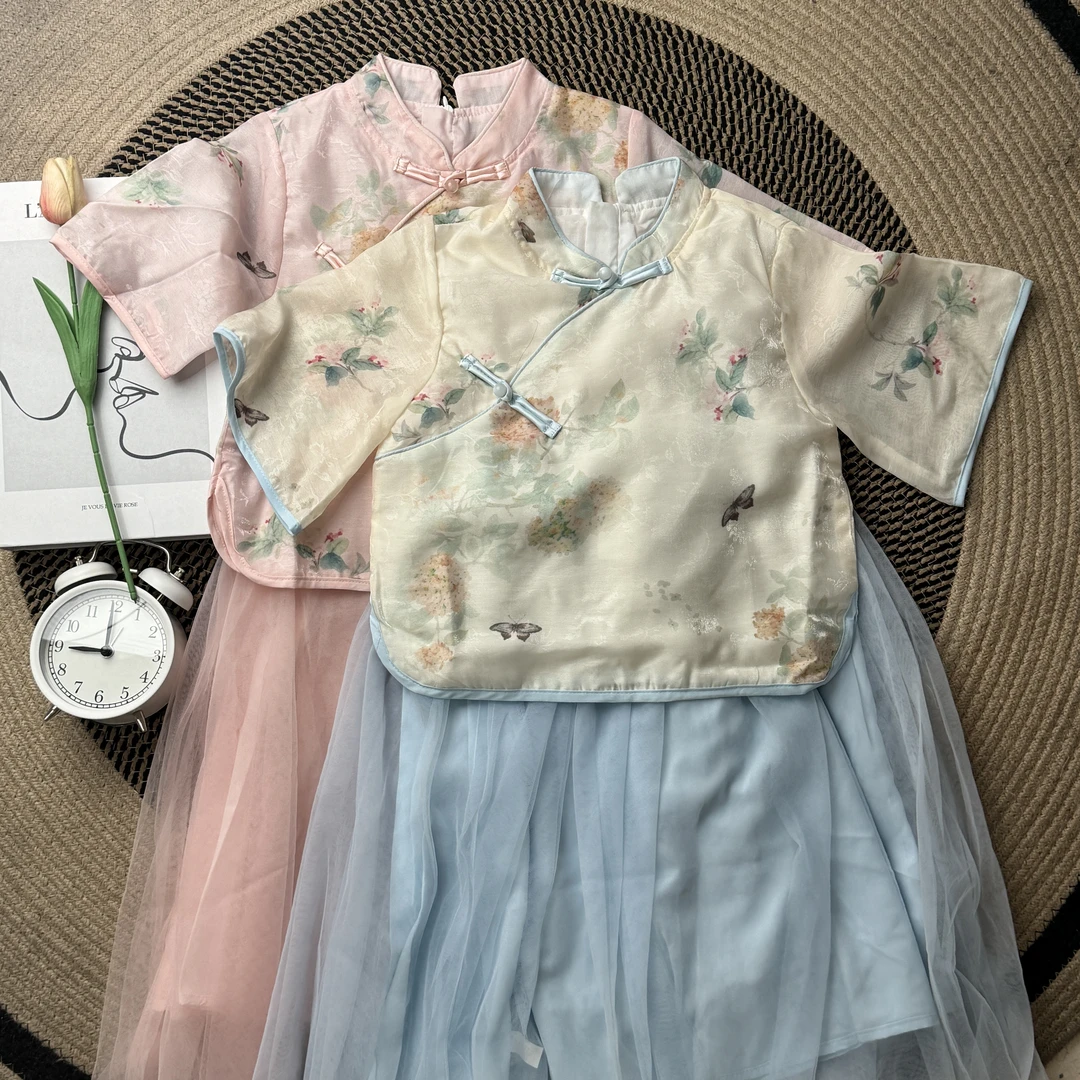 【国风亲子装】IEF/爱依服春夏新中式夏款国风旗袍绣花两件套套裙