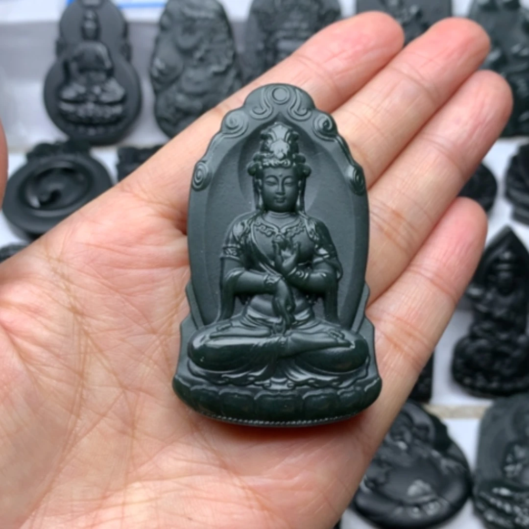 【闪购商品】颈饰未镶嵌和田玉双面雕刻