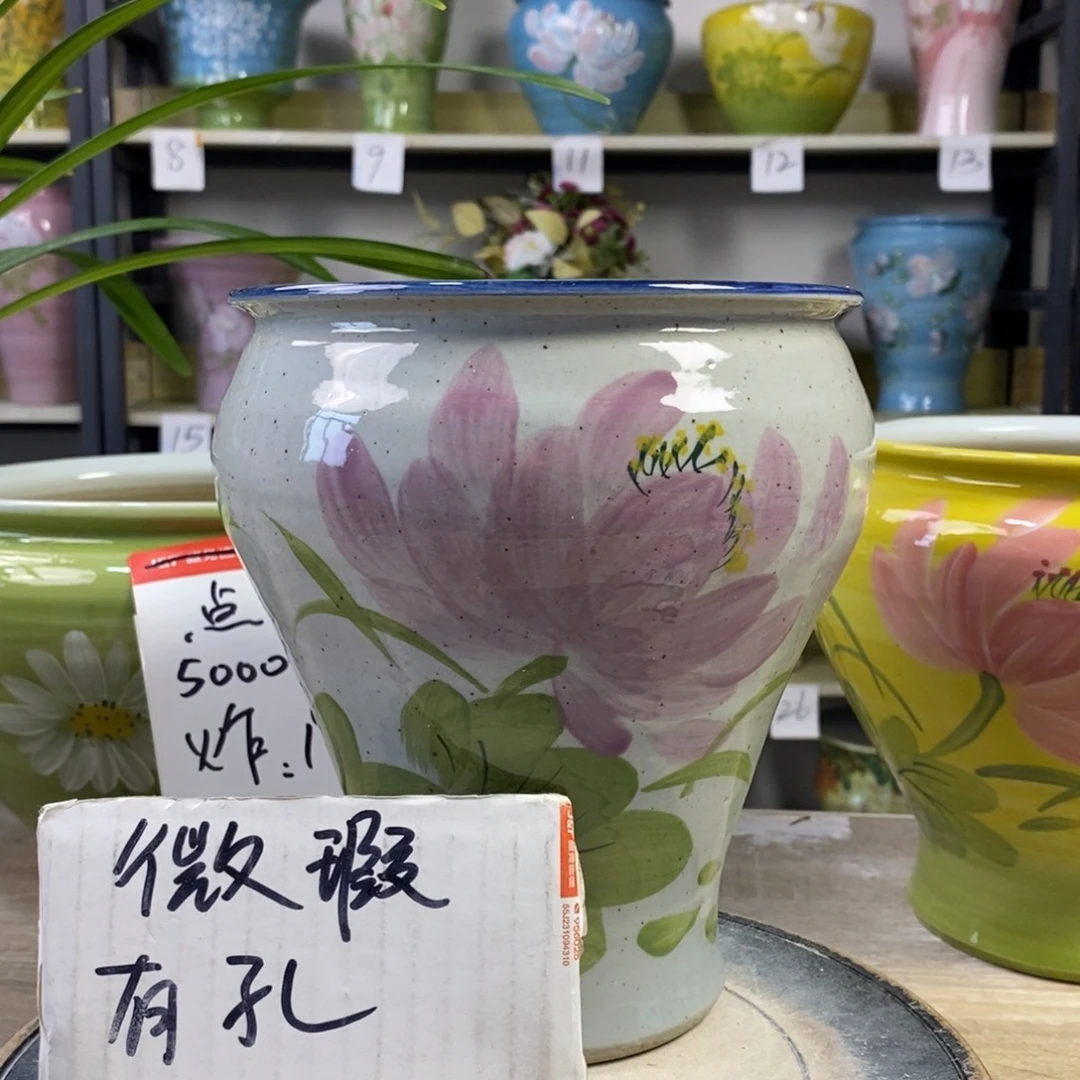 景德镇手工手绘陶瓷花盆