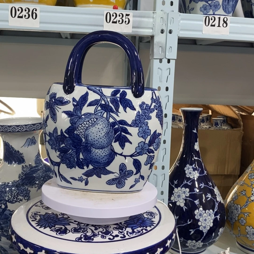 瓶手提包花瓶摆件