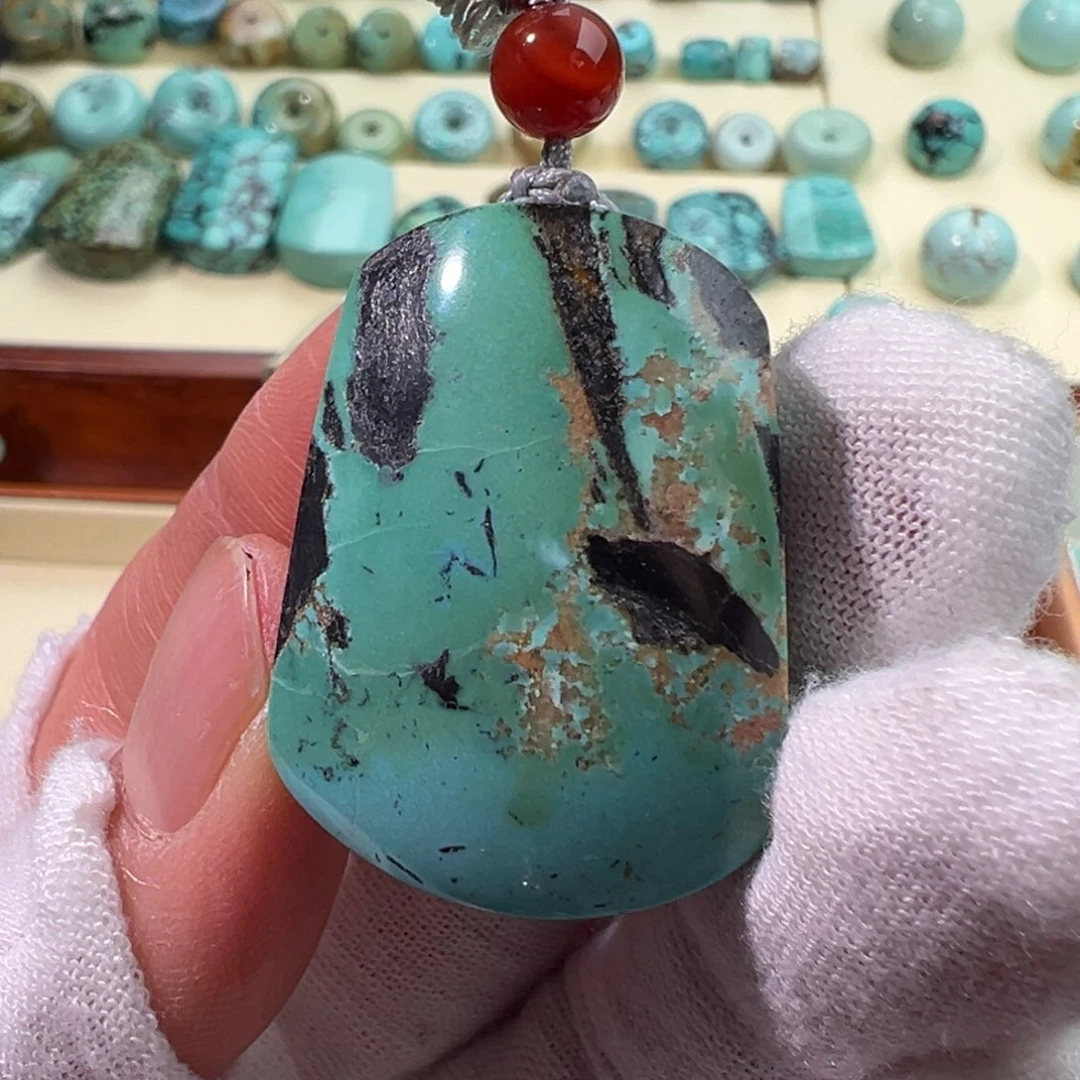 绿松石无事牌未镶嵌