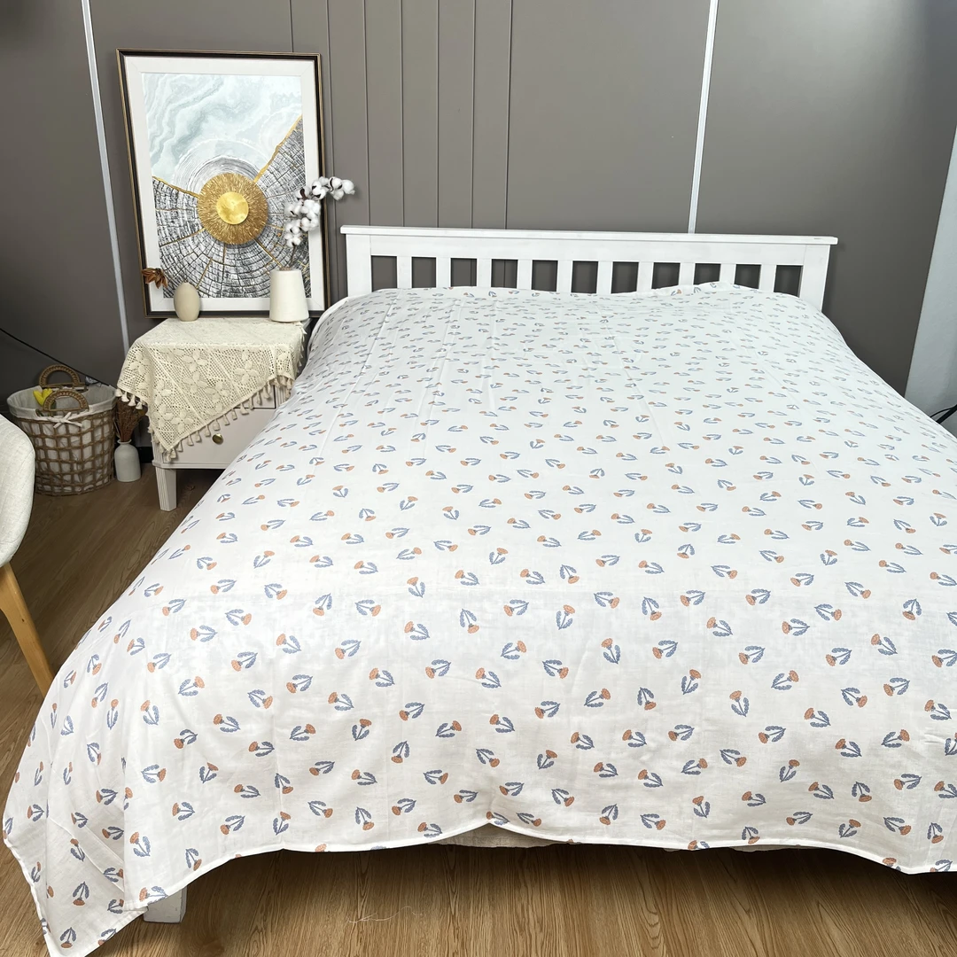 纯棉双层纱床单柔软柔软透气