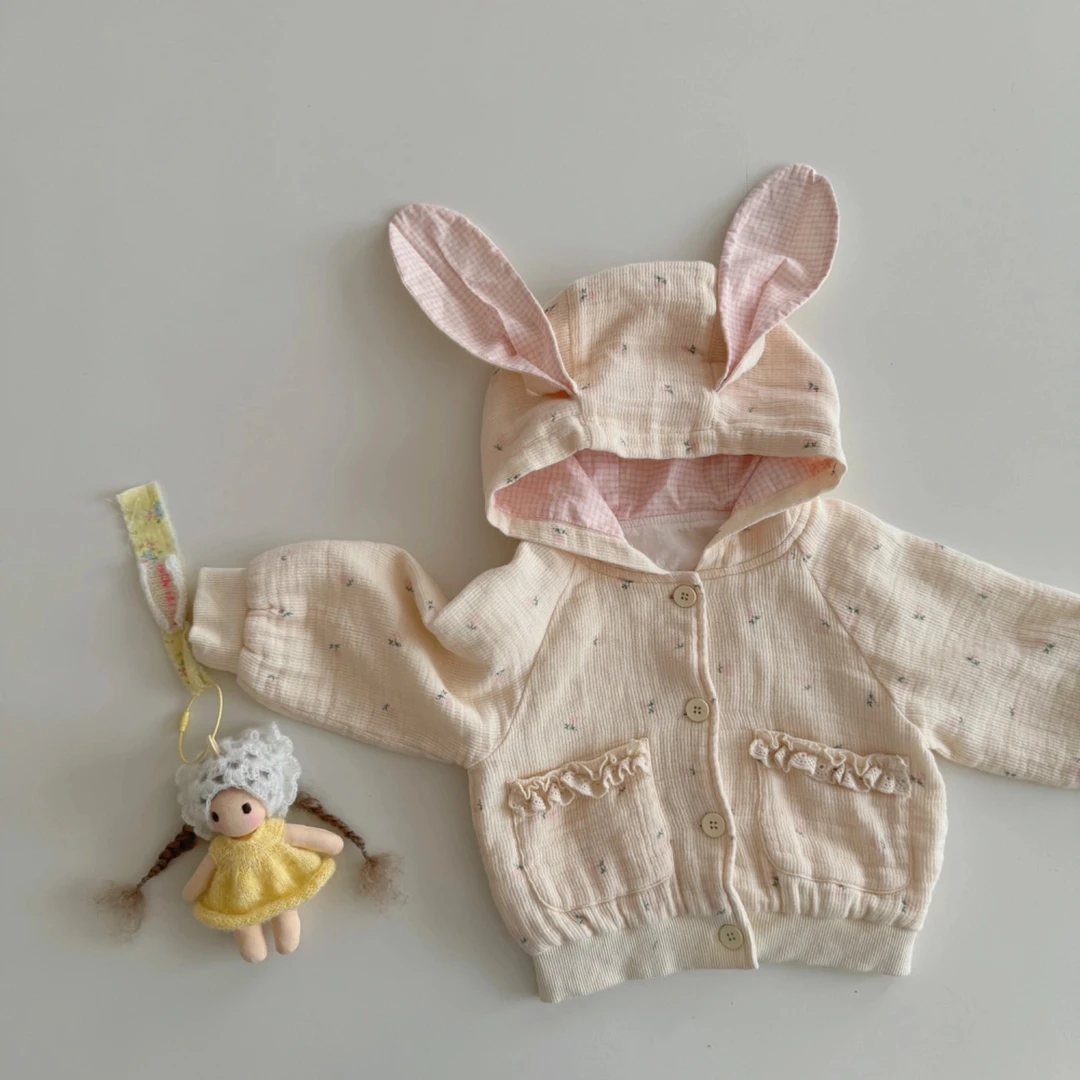 NXX5553-1碎花兔耳朵外套 no退换