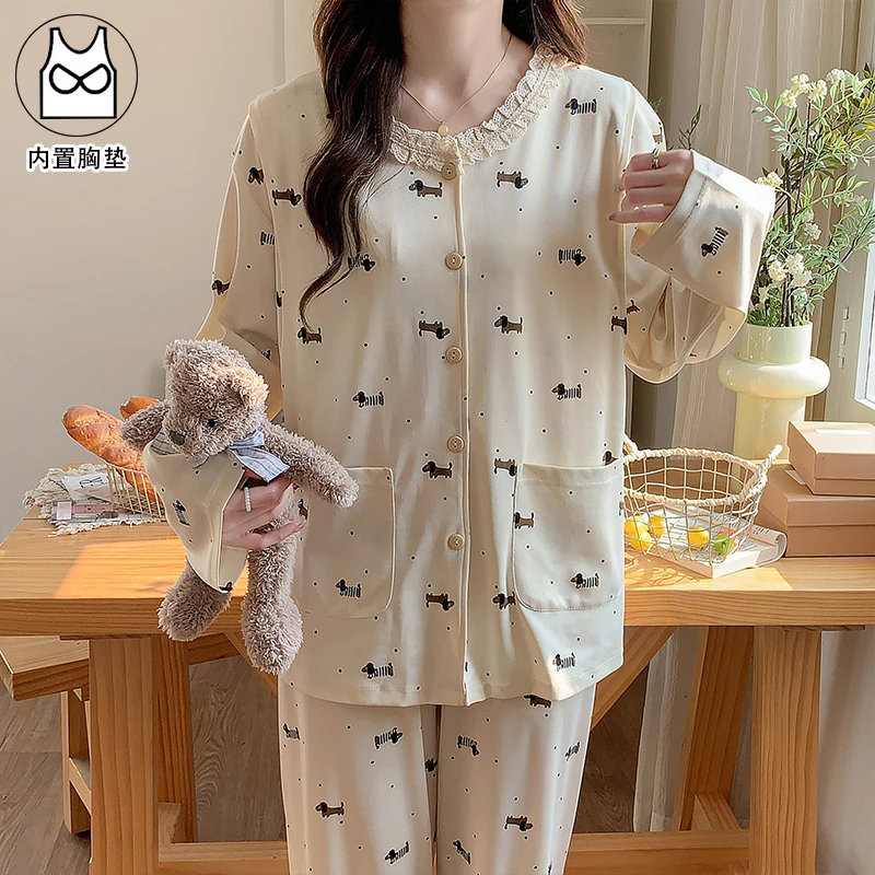 【凉感莫代尔】月子服夏季薄款哺乳衣产后孕妇睡衣哺乳吸汗透气套装