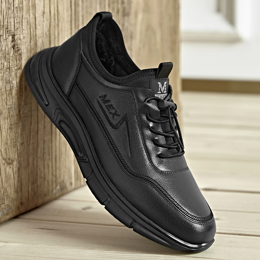 159号稻草人时尚休闲鞋皮面防水休闲皮鞋