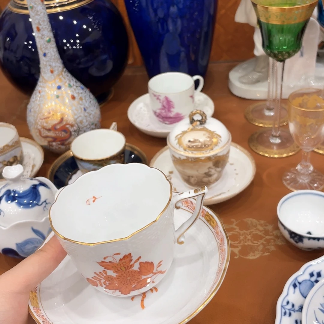 摆件中古赫伦咖啡杯