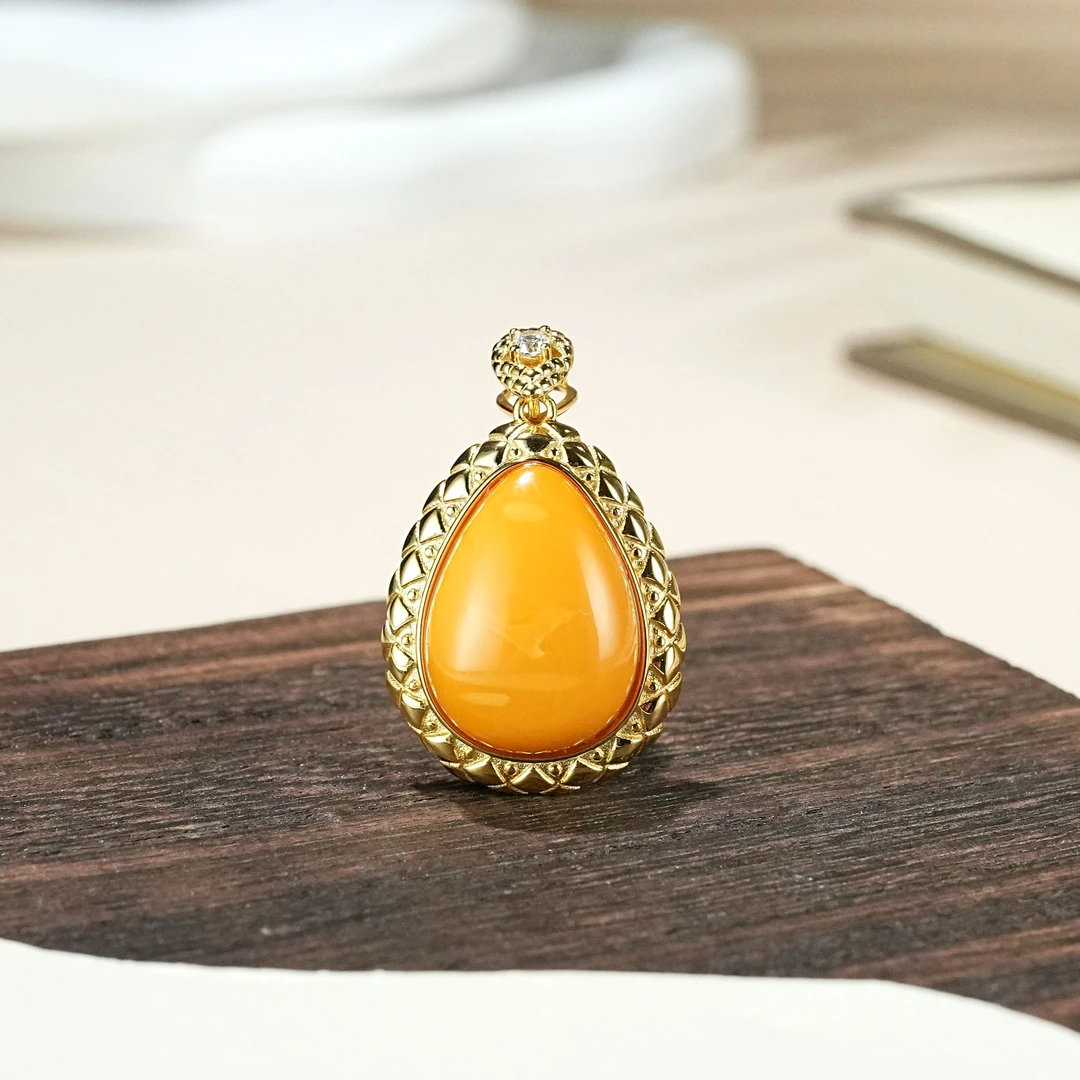 天然蜜蜡水滴吊坠  YC0350119