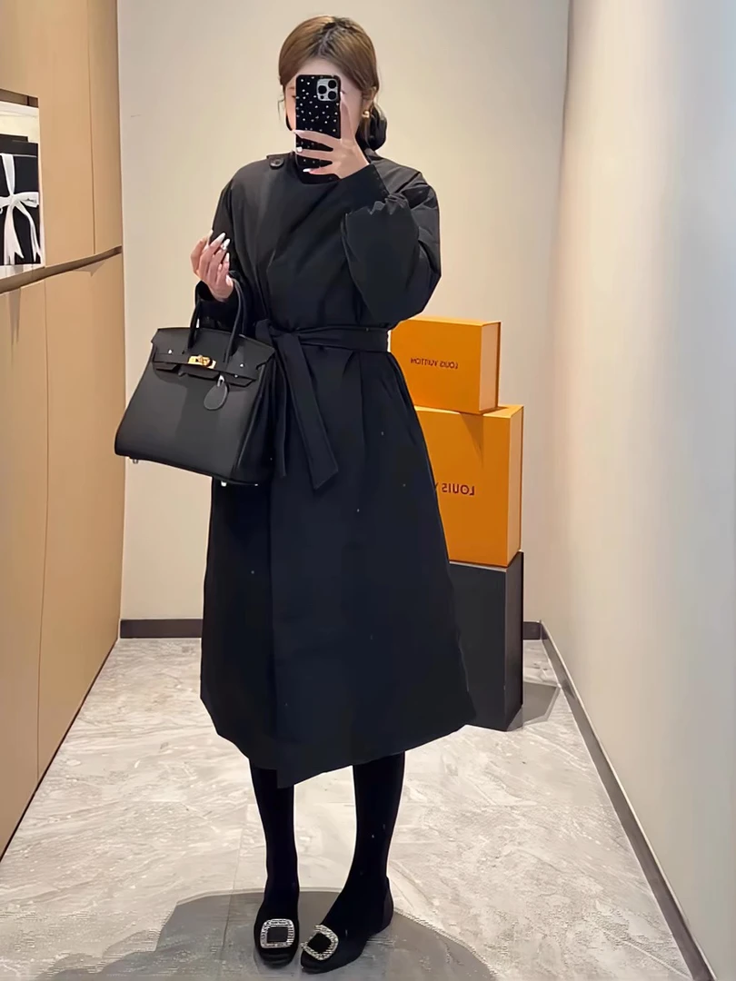 大楠家女神系腰长款外套