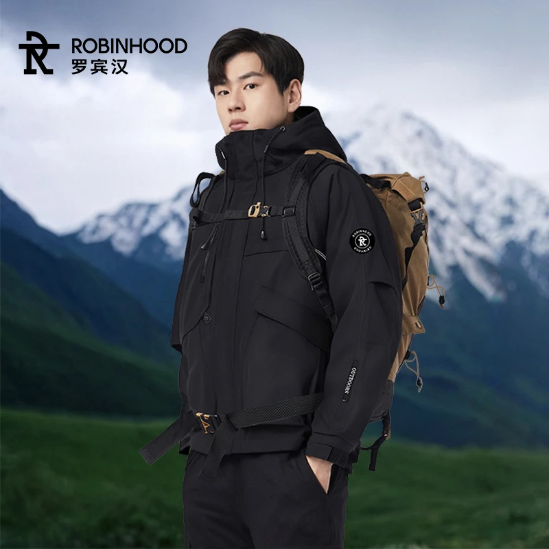 ROBINHOOD/罗宾汉春防水防风运动外套秋季户外徒步大气保暖外套