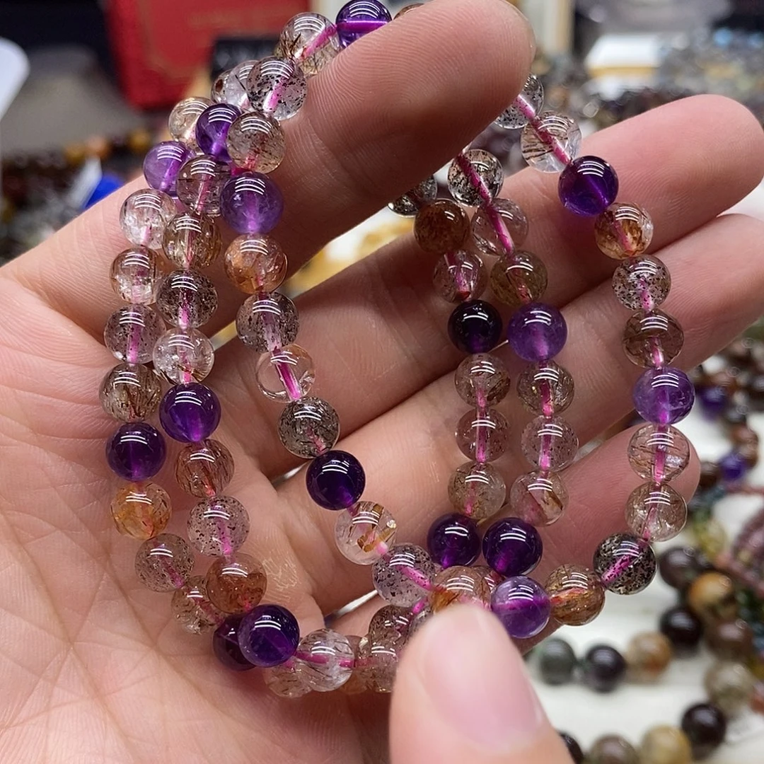 水晶手链未镶嵌多样性发货发一条