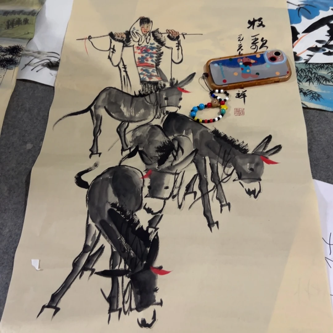 国画国画作品画心一张