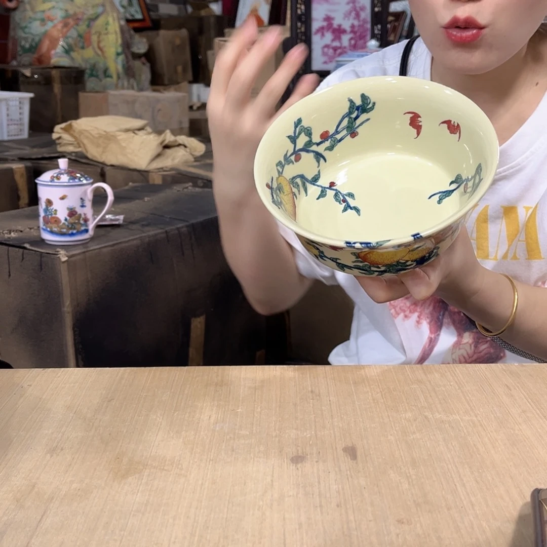 摆件//////景德镇陶瓷瓷器。黄。